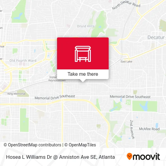 Hosea L Williams Dr @ Anniston Ave SE map