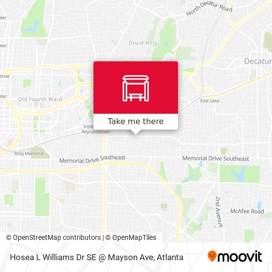 Mapa de Hosea L Williams Dr SE @ Mayson Ave