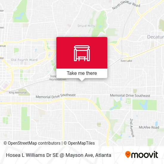 Hosea L Williams Dr SE @ Mayson Ave map