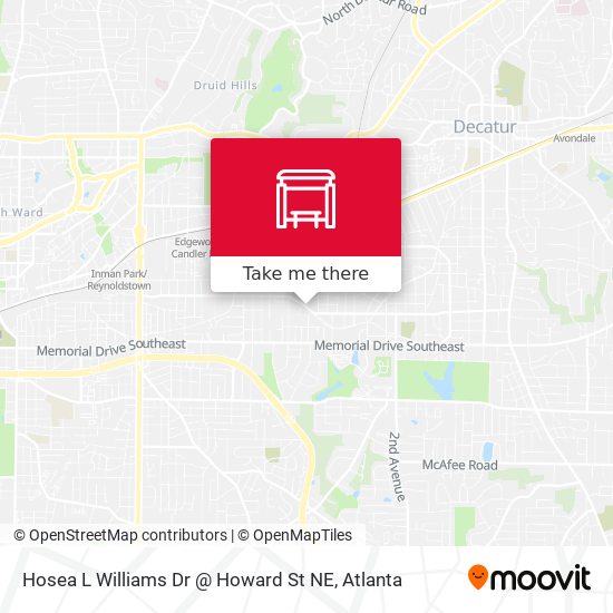 Mapa de Hosea L Williams Dr @ Howard St NE