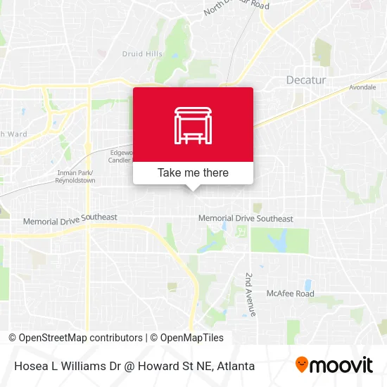 Hosea L Williams Dr @ Howard St NE map