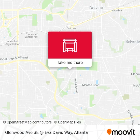Mapa de Glenwood Ave SE @ Eva Davis Way
