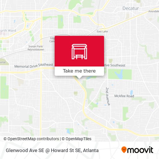 Mapa de Glenwood Ave SE @ Howard St SE