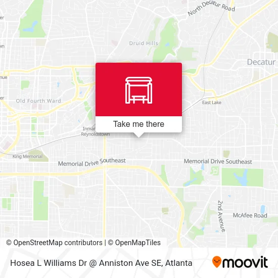 Hosea L Williams Dr @ Anniston Ave SE map