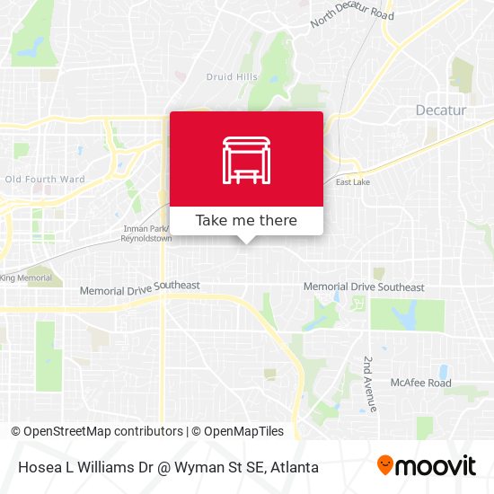 Mapa de Hosea L Williams Dr @ Wyman St SE