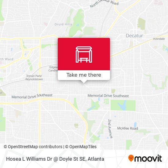 Mapa de Hosea L Williams Dr @ Doyle St SE