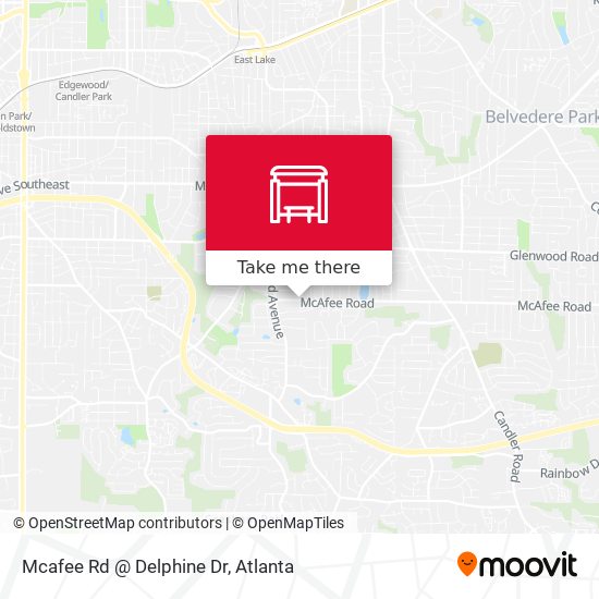 Mcafee Rd @ Delphine Dr map