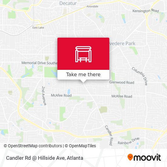 Mapa de Candler Rd @ Hillside Ave