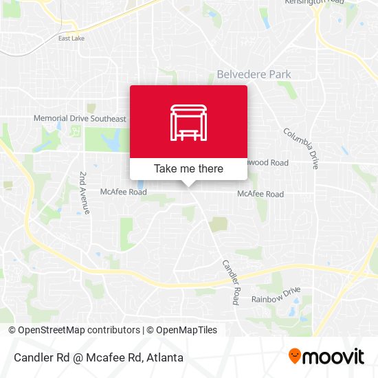 Candler Rd @ Mcafee Rd map
