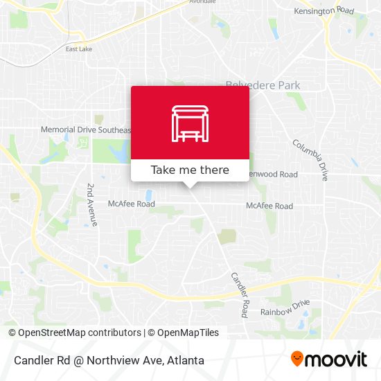 Candler Rd @ Northview Ave map