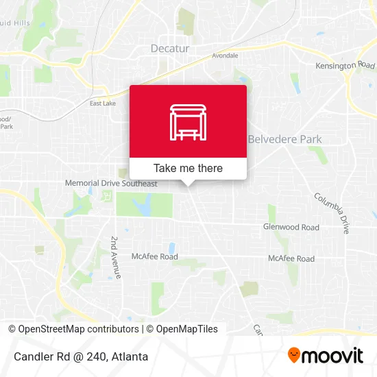 Mapa de Candler Rd @ 240