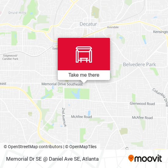 Memorial Dr SE @ Daniel Ave SE map
