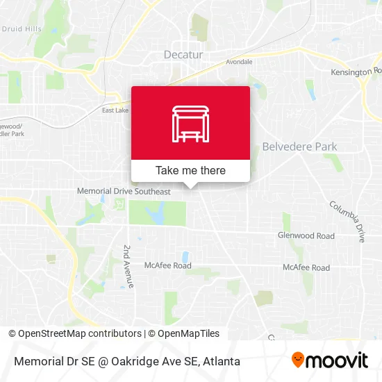 Mapa de Memorial Dr SE @ Oakridge Ave SE