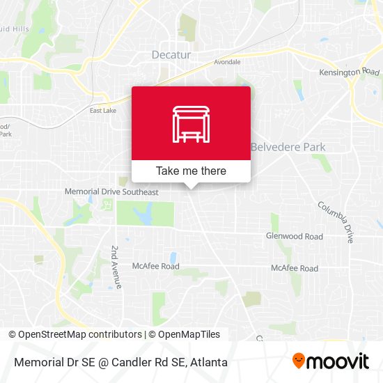 Mapa de Memorial Dr SE @ Candler Rd SE