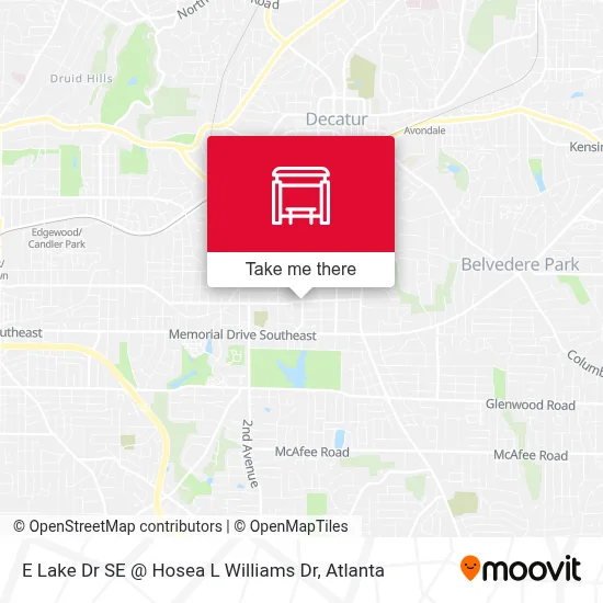 E Lake Dr SE @ Hosea L Williams Dr map