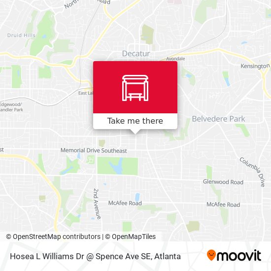 Mapa de Hosea L Williams Dr @ Spence Ave SE