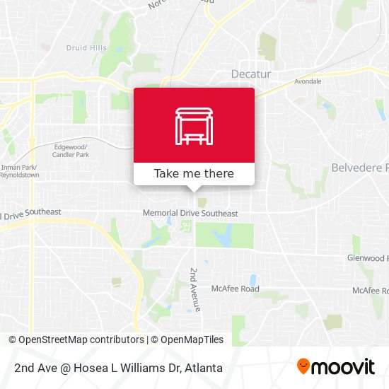 2nd Ave @ Hosea L Williams Dr map