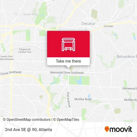 Mapa de 2nd Ave SE @ 90