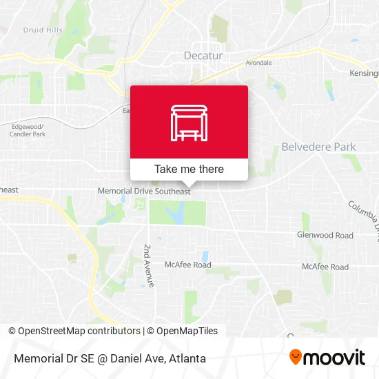 Memorial Dr SE @ Daniel Ave map