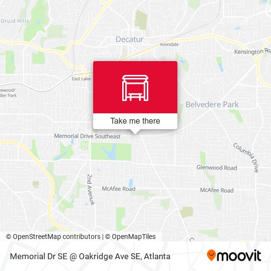 Mapa de Memorial Dr SE @ Oakridge Ave SE