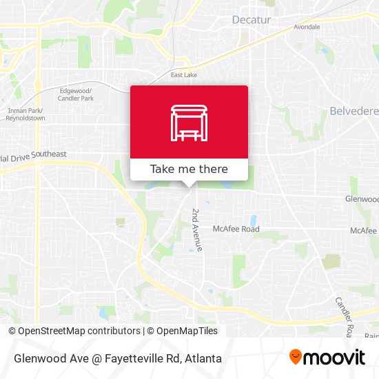 Mapa de Glenwood Ave @ Fayetteville Rd