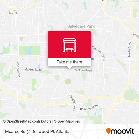 Mcafee Rd @ Dellwood Pl map