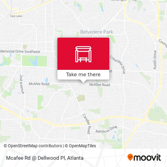 Mapa de Mcafee Rd @ Dellwood Pl