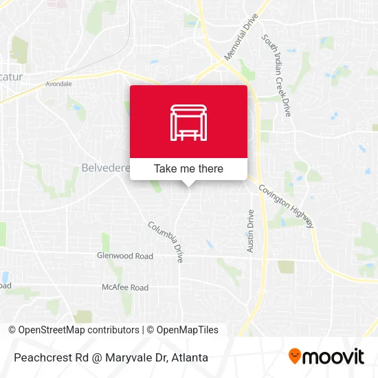 Peachcrest Rd @ Maryvale Dr map