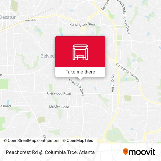 Peachcrest Rd @ Columbia Trce map