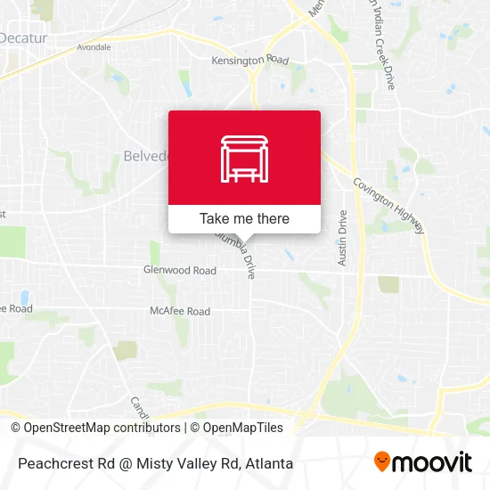 Mapa de Peachcrest Rd @ Misty Valley Rd