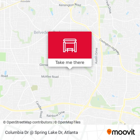 Columbia Dr @ Spring Lake Dr map