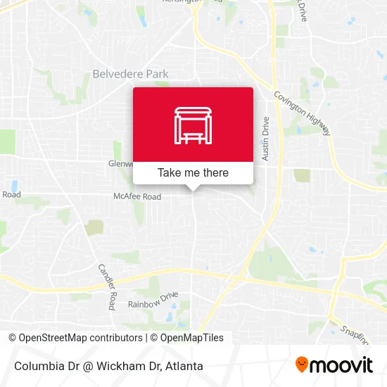 Mapa de Columbia Dr @ Wickham Dr