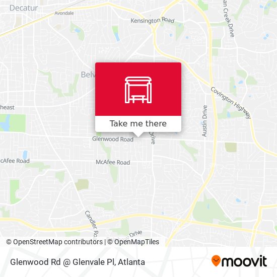 Glenwood Rd @ Glenvale Pl map