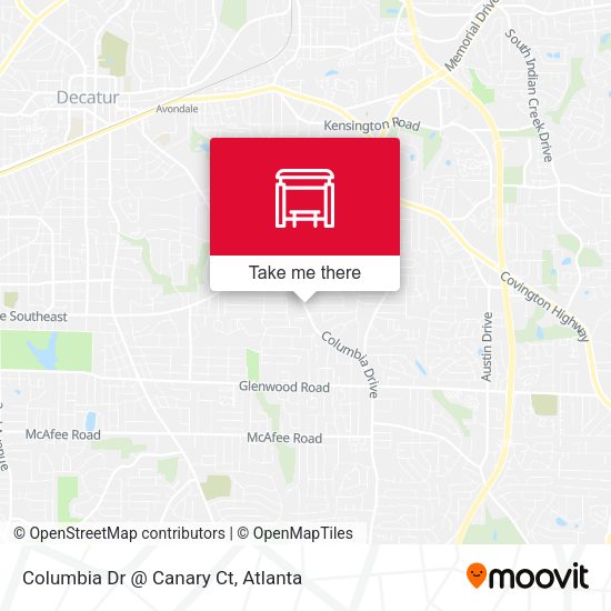 Mapa de Columbia Dr @ Canary Ct
