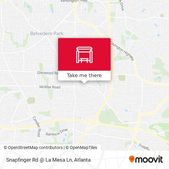 Snapfinger Rd @ La Mesa Ln map