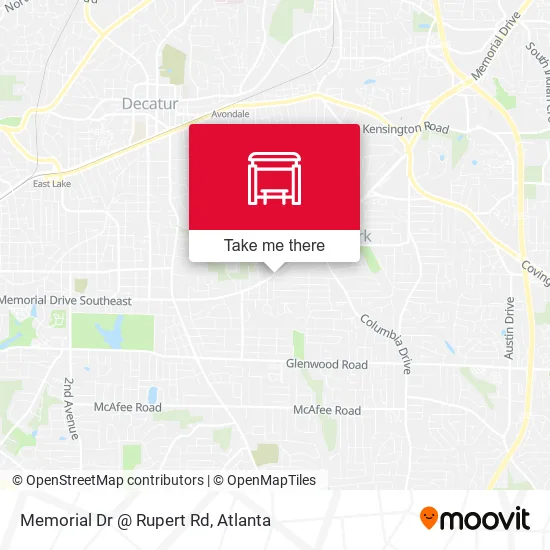 Mapa de Memorial Dr @ Rupert Rd