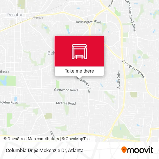 Mapa de Columbia Dr @ Mckenzie Dr