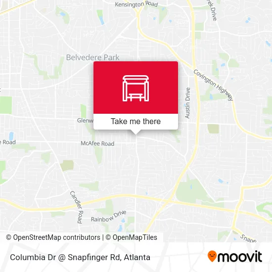 Mapa de Columbia Dr @ Snapfinger Rd