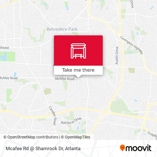 Mcafee Rd @ Shamrock Dr map