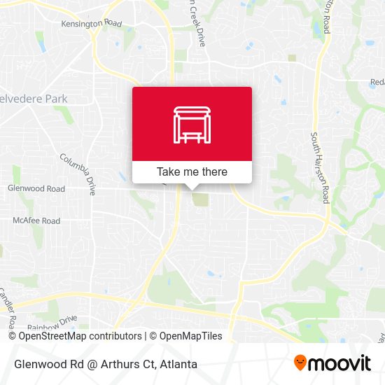 Mapa de Glenwood Rd @ Arthurs Ct