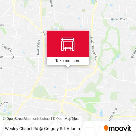 Wesley Chapel Rd @ Gregory Rd map