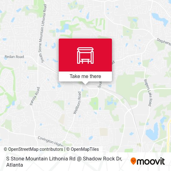 S Stone Mountain Lithonia Rd @ Shadow Rock Dr map