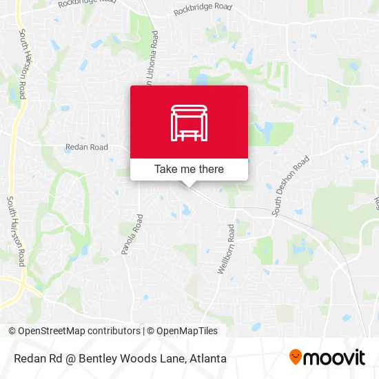 Redan Rd @ Bentley Woods Lane map