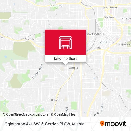Oglethorpe Ave SW @ Gordon Pl SW map