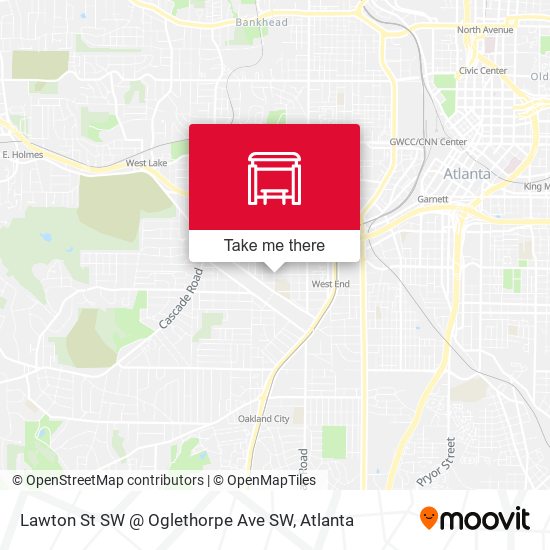 Mapa de Lawton St SW @ Oglethorpe Ave SW