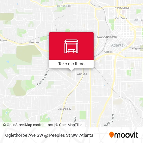 Mapa de Oglethorpe Ave SW @ Peeples St SW