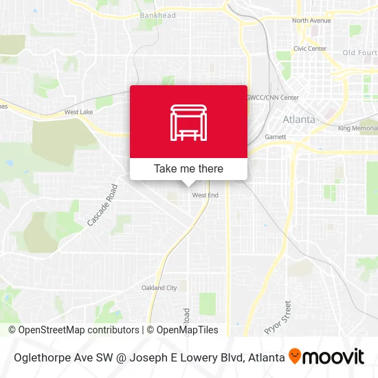 Oglethorpe Ave SW @ Joseph E Lowery Blvd map