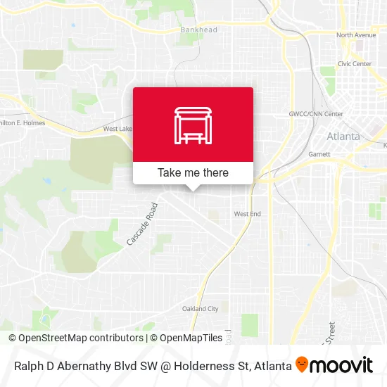 Mapa de Ralph D Abernathy Blvd SW @ Holderness St