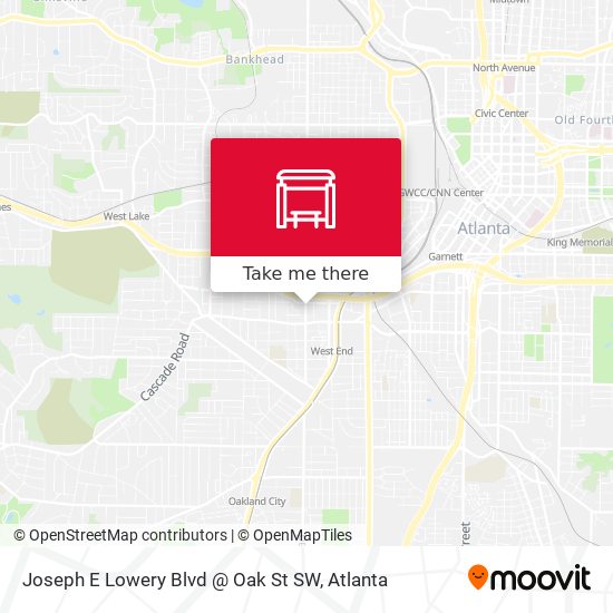 Mapa de Joseph E Lowery Blvd @ Oak St SW