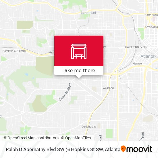 Mapa de Ralph D Abernathy Blvd SW @ Hopkins St SW